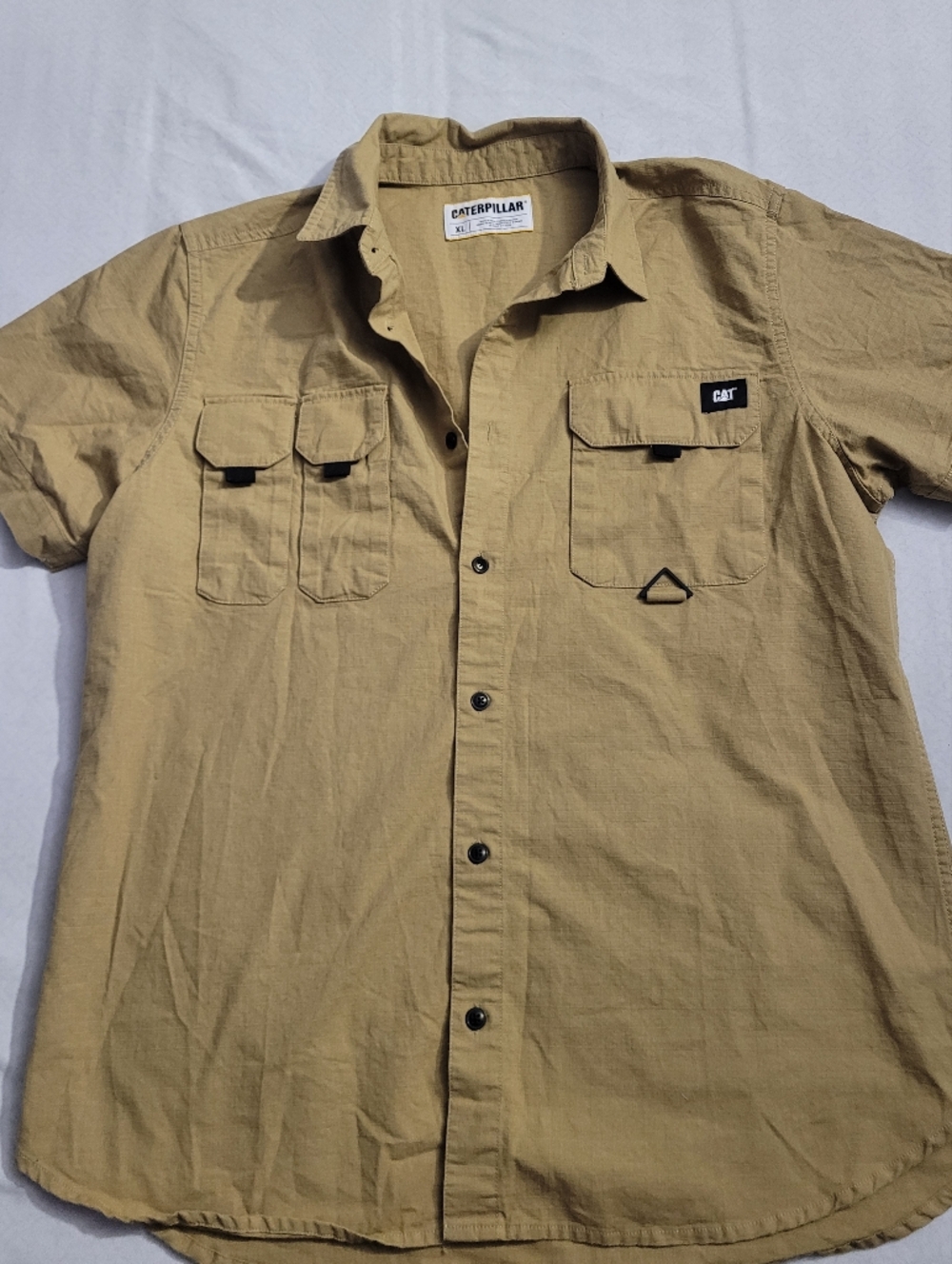 Caterpillar Short Sleeve Utility Shirt Jacket - Khaki